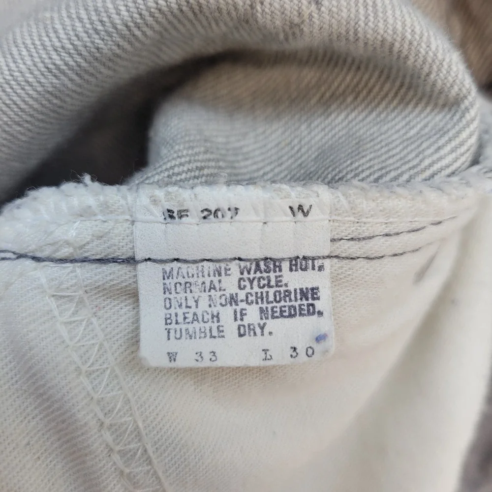 VTG 80s‎ Levis Jeans 40505 Mens 33x30 Gray Straight Light Wash Mid Rise Denim
